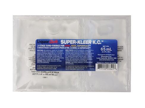 الخمور كويك سوبر كلير K.C. (10 عبوات) منقي البيرة والنبيذ وعصير التفاح مع نهايات الكيسيلسول والشيتوزان على مرحلتين. منقي البيرة المنزلي سريع المفعول وطبيعي تمامًا. ينظف ما يصل إلى 6 جالون in Kuwait