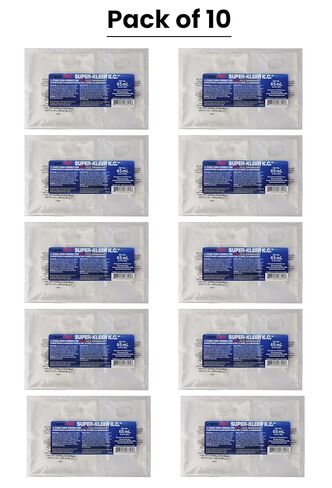 الخمور كويك سوبر كلير K.C. (10 عبوات) منقي البيرة والنبيذ وعصير التفاح مع نهايات الكيسيلسول والشيتوزان على مرحلتين. منقي البيرة المنزلي سريع المفعول وطبيعي تمامًا. ينظف ما يصل إلى 6 جالون in Kuwait