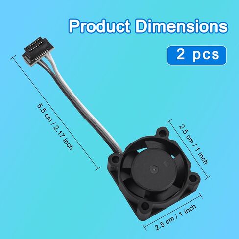 قطعتان من مراوح تبريد الطارد لطابعة Bambu Lab P1P/P1S ثلاثية الأبعاد، أجزاء ملحقات مروحة تبريد الطابعة ثلاثية الأبعاد الصامتة عالية السرعة لتبديد الحرارة بسرعة in Saudi Arabia