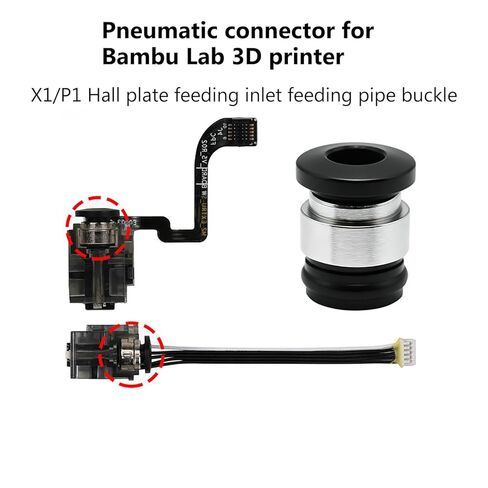 10PCS 3D Printer PTFE Tube Hall Switch Pneumatic Connector for Bambu Lab P1P/P1S/X1/X1C/X1E, 1.75mm Filament Extruder PTFE Feed Tube Connector FDM 3D Printer Accessories Parts in Kuwait