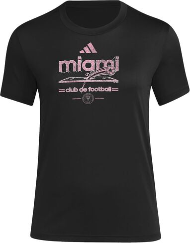 تي شيرت Inter Miami Cf Vintage World Pre-Game قصير الأكمام للنساء من Adidas in Saudi Arabia