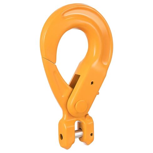 Otoolling 2 Pack Grade 80 Drop Self Locking Hook 3/8 Inches Steel Clevis Self-Locking Strength 7100 Lbs for Safety Chains Transport Binder Chain Safety Chain Clevis Self Locking Hooks Lifting in Saudi Arabia