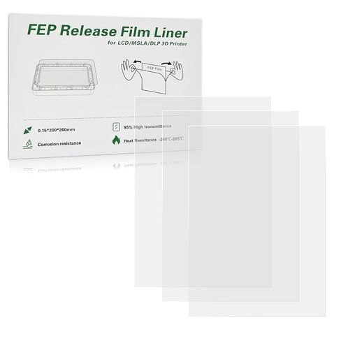 3 قطع فيلم إطلاق FEP للطابعة ثلاثية الأبعاد من الراتنج، 210x150x0.15 مم فيلم FEP متوافق مع ELEGOO Mars 5، Mars 5 Ultra، Mars 4، Mars 4 Ultra، Mono 2، Mono 4، Mono 4 Ultra in Kuwait