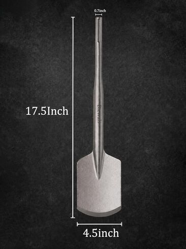 SDS Max Clay Spade Bit, 4.5" x 17" Heavy-Duty 40CrMo Steel Shovel Bit for Rotary Hammer & Demolition Hammer, for Digging Clay, Soil, Gravel, Sandstone & Landscaping in Saudi Arabia