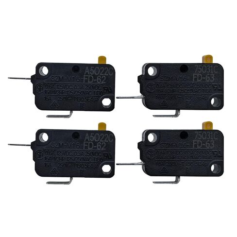 4 عبوات 3405-001033 و3405-001034 مفتاح باب الميكروويف، عبوتان لكل منهما لميكروويف LG GE | استبدال SZM-V16-FD-62، SZM-V16-FD-63، 3405-000178، WB24X830 in Kuwait