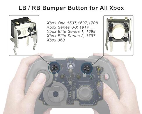 ElecGear 8PCs Tactile Switch + Desoldering Heating Plate for Xbox One, Series S/X, Elite Controllers and Electronics Devices, Replacement LB RB Bumper Button and Special Desolder Repair Tools incl. in Saudi Arabia