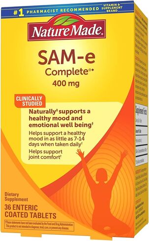 أقراص SAM-e الكاملة 400 مجم، 36 حجمًا قيمًا، تدعم المزاج الصحي وراحة المفاصل in Saudi Arabia