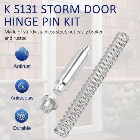 مجموعة من 3 دبابيس مفصلات باب العاصفة K 5131 لأبواب كروفت وغيرها من أبواب العاصفة، دبابيس مفصلات باب شاشة من الألومنيوم، 6 قطع من دبابيس المفصلات، 6 قطع من أغطية البطانة، 3 قطع من النوابض in Kuwait
