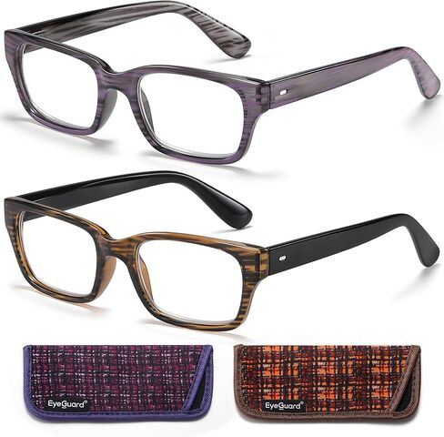 EYEGUARD 2 Pack High Magnification Reading Glasses for Women Stylish Spring Hinge Ultra Clear Power Readers in Saudi Arabia