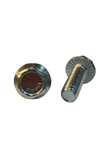 (100 قطعة) 3/8-16x1 1/4 "الصف 5 مسامير سداسية مسننة ذات شفة مسامير UNC خشنة كاملة الخيوط زنك واضح ثلاثي التكافؤ in Kuwait