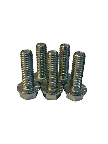 (100 قطعة) 3/8-16x1 1/4 "الصف 5 مسامير سداسية مسننة ذات شفة مسامير UNC خشنة كاملة الخيوط زنك واضح ثلاثي التكافؤ in Kuwait