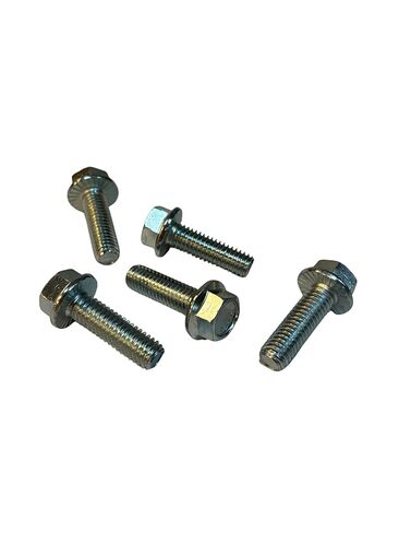 (100 قطعة) 3/8-16x1 1/4 "الصف 5 مسامير سداسية مسننة ذات شفة مسامير UNC خشنة كاملة الخيوط زنك واضح ثلاثي التكافؤ in Kuwait