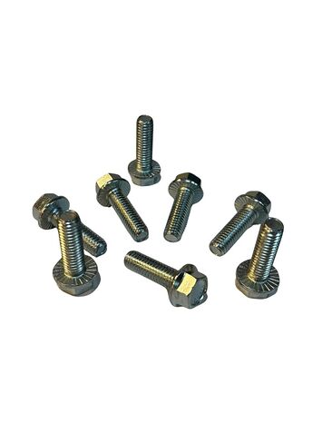 (100 قطعة) 3/8-16x1 1/4 "الصف 5 مسامير سداسية مسننة ذات شفة مسامير UNC خشنة كاملة الخيوط زنك واضح ثلاثي التكافؤ in Kuwait