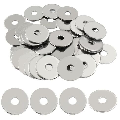 50 Pcs M6 Flat Washers - Galvanized Thickened Metal Spacers for Indoor & Outdoor Use Rustproof 6x20x1.5mm in Saudi Arabia