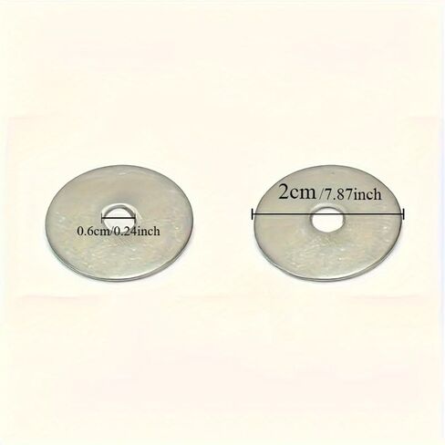 50 Pcs M6 Flat Washers - Galvanized Thickened Metal Spacers for Indoor & Outdoor Use Rustproof 6x20x1.5mm in Saudi Arabia