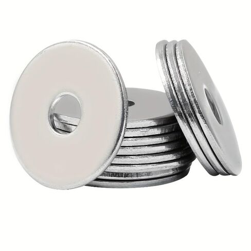 50 Pcs M6 Flat Washers - Galvanized Thickened Metal Spacers for Indoor & Outdoor Use Rustproof 6x20x1.5mm in Saudi Arabia
