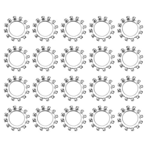 uxcell 40Pcs 3/8 External Tooth Lock Washer, 304 Stainless Steel Multi-Tooth Star Washer Locking Fastener, Silver Tone in Saudi Arabia