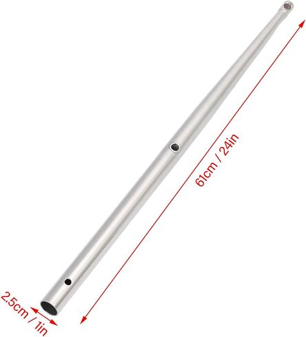 Pyhodi 610mm Boat Stanchion Pole, 24in Grade 316 Stainless Steel, Lifeline Support, Marine Grade Stainless Steel Stanchion, Sailboat & Powerboat Railings, Ships, Yachts, Marine, Pyhodi0gqga43df9 in Saudi Arabia