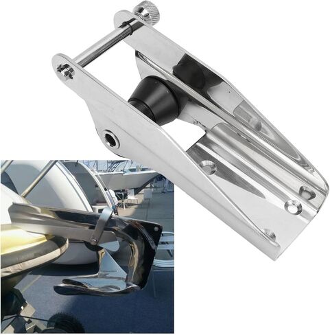 Hapivida Boat Anchor Roller, 200mm Stainless Steel Marine Bow Roller Holder with Spring Pin for Easy Installation on Yacht Trailer Boating in Saudi Arabia
