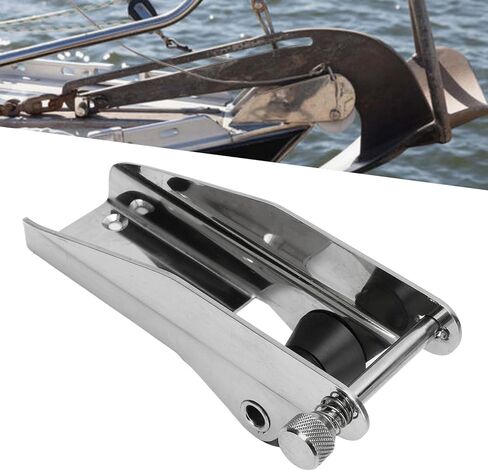 Hapivida Boat Anchor Roller, 200mm Stainless Steel Marine Bow Roller Holder with Spring Pin for Easy Installation on Yacht Trailer Boating in Saudi Arabia