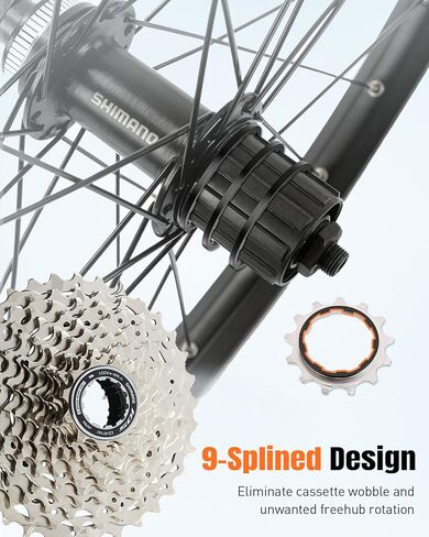 Pawfly 9 Pcs Bike Cassette Spacer Kit, Aluminum Alloy Flywheel Hub Washer for 7/8/9/10/11 Speed Cassette, 6 Sizes – 1/1.5/1.85/2/2.18/2.35mm, Bicycle Flywheel Washer, MTB Road Bike Cassette Gasket in Saudi Arabia