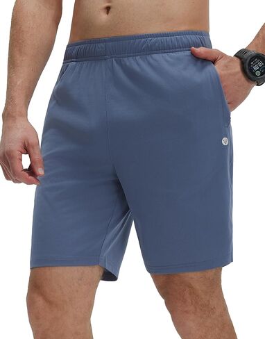 M MAELREG Men's Athletic Shorts with Zipper Pockets 7" Moisture Wicking Gym Workout Shorts for Men Lightweight Drawstring in Saudi Arabia