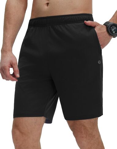 M MAELREG Men's Athletic Shorts with Zipper Pockets 7" Moisture Wicking Gym Workout Shorts for Men Lightweight Drawstring in Saudi Arabia