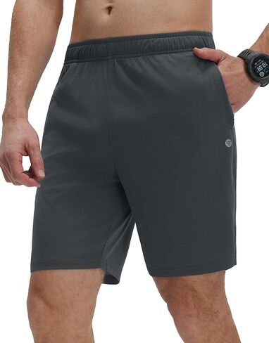 M MAELREG Men's Athletic Shorts with Zipper Pockets 7" Moisture Wicking Gym Workout Shorts for Men Lightweight Drawstring in Saudi Arabia