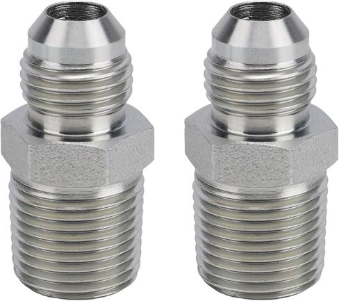 2pcs 3/8 Inch JIC Male Flare x 3/8 Inch NPT Hydraulic Hose Adapter, Pipe Adapter Connector Hydraulic Tube Fittings Accessories in Saudi Arabia