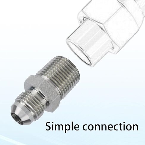 2pcs 3/8 Inch JIC Male Flare x 3/8 Inch NPT Hydraulic Hose Adapter, Pipe Adapter Connector Hydraulic Tube Fittings Accessories in Saudi Arabia