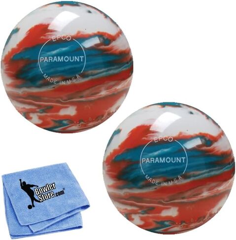 كرات البولينج EPCO Duckpin - رخامية - تركواز وبرتقالي وأبيض (4 7/8 بوصة - 3 رطل. 8 أونصة) كرتان in Saudi Arabia