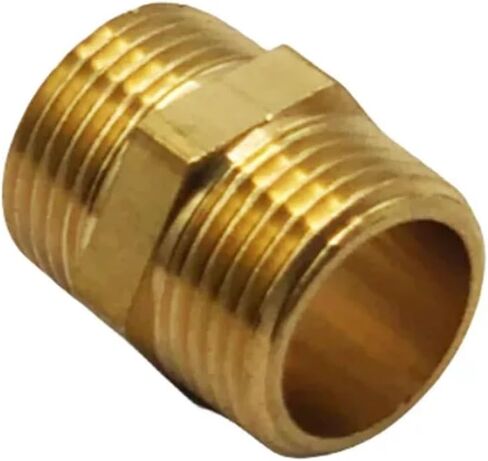 1pcs Brass Pipe Fittings Male Female Thread Straight Elbow 3-Way 4-Way Plug Nut Gasket, Brass Adapter Coupler Connector(Size:Straight-MM,Color:1/2") in Saudi Arabia