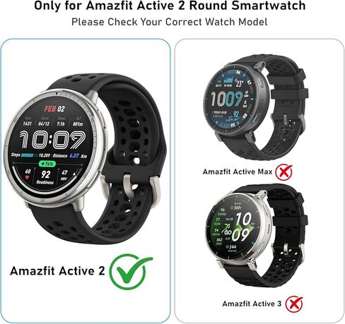 4-Pack Case Compatible with Amazfit Active 2 Smart Watch, Matte Hollow Design Hard PC Bumper Shell Cover Drop-Proof Protective Case for Amazfit Active 2 (Black+Starlight+Rosegold+Clear) in Saudi Arabia