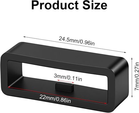 6 Pack Silicone Band Keepers for Garmin Instinct Series 22mm Replacement Loops for Instinct 2/2 Solar / 2 Esports / 1 Watch Strap Holder Black in Saudi Arabia