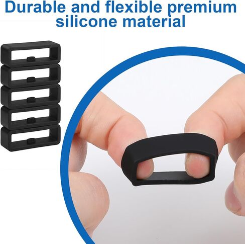 6 Pack Silicone Band Keepers for Garmin Instinct Series 22mm Replacement Loops for Instinct 2/2 Solar / 2 Esports / 1 Watch Strap Holder Black in Saudi Arabia