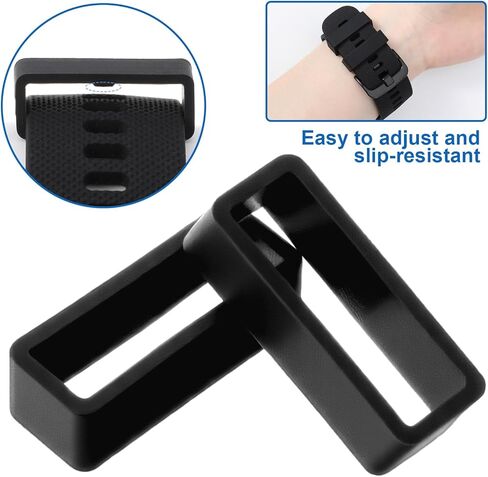 6 Pack Silicone Band Keepers for Garmin Instinct Series 22mm Replacement Loops for Instinct 2/2 Solar / 2 Esports / 1 Watch Strap Holder Black in Saudi Arabia