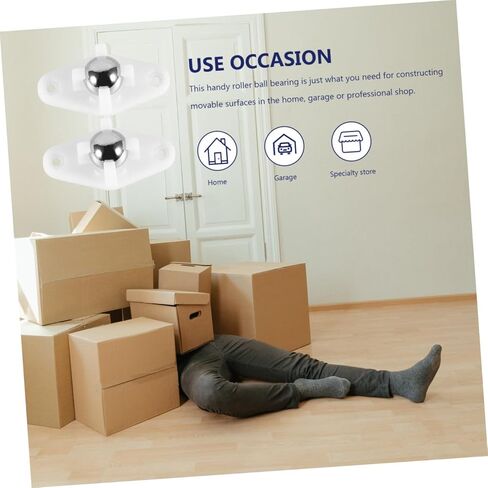BESTYASH 8 قطع فراغ W420 عجلات نقل كروية فولاذية 360 درجة كرات دوارة مثبتة على المسمار للأثاث والأجهزة المتحركة in Kuwait