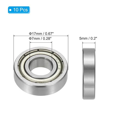 0.2" x 0.67" x 0.28" Deep Groove Ball Bearing 10 Pack Double Shield Bearings Pulley Bearing Wheel Skateboard Bearings in Saudi Arabia