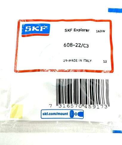 SKF 608 2Z C3 DEEP Groove Ball Bearing, Metal Shielded 8X22X7 MM in Saudi Arabia