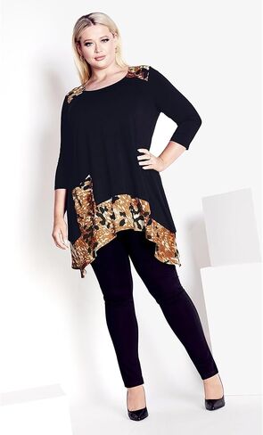 Avenue Women's Plus Size Shari Print Tunic in Saudi Arabia