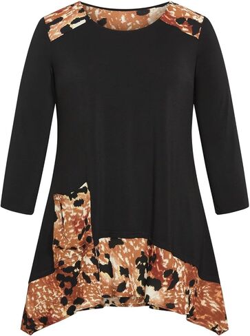 Avenue Women's Plus Size Shari Print Tunic in Saudi Arabia