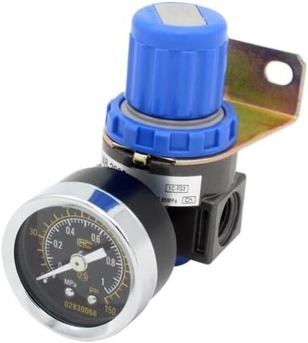 AR2000 1/4''Pneumatic Mini Air Pressure Relief Control Compressor Regulator Treatment Units Valve Gauge Fitting(Red) in Saudi Arabia