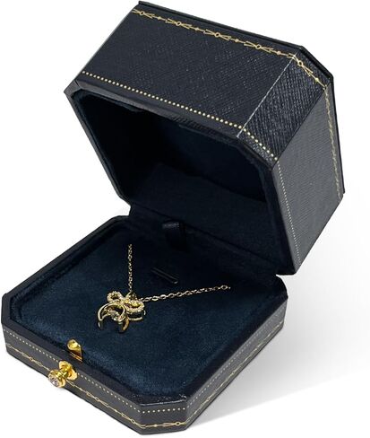 PU Leather Large Double Ring Box,Engagement Ring Box,Jewelry Gift Box,Wedding Day Ceremony 2 Slots Ring Display Box,Vintage Ring Case in Saudi Arabia