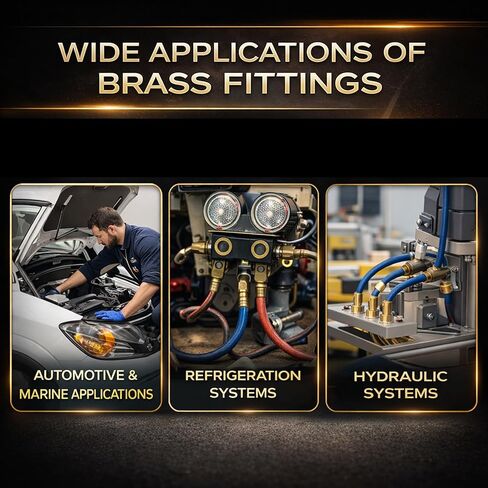 2 قطعة محول نحاسي Signite 1/2 مضيئة إلى 1/2 NPT ذكر نصف اتحاد - مثالي لتركيبات البروبان، وغطاء الضغط، وتركيبات غاز البروبان - متين، موصل للسباكة in Kuwait
