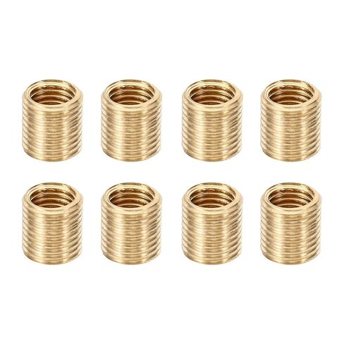 M10xM8x10mm Thread Reducing Nuts Insert, 8 Pcs Male to Female Fine Thread Adapter Repair Insert Pipe Fitting Screw Sleeve Reducer for Pendant Light in Saudi Arabia
