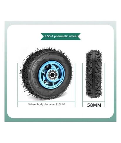 1 piece 8 inch Caster Rubber 2.50-4 Plastic Steel Pneumatic Wheel in Saudi Arabia
