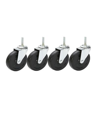 4 Pieces/lot 4 inch Swivel Caster M12 bearingless Rubber Roller(8mmX25mm) in Saudi Arabia