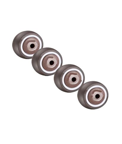 4 Pieces/lot 1.25 inch Brown Single Caster TPE Rubber Wheel wear-Resistant Silent Accessory Pulley in Saudi Arabia