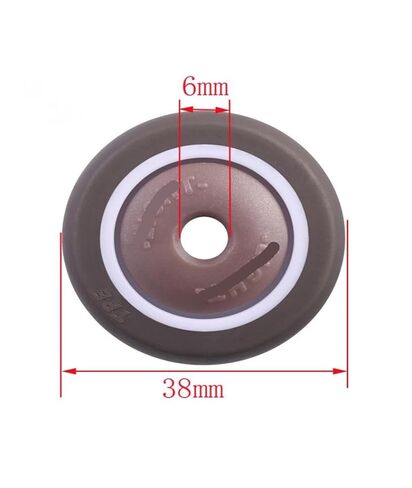 4 Pieces/Batch casters 1.5 inches TPE Single Wheel Diameter 38x17 Soft Rubber with Bearings Silent Household casters in Saudi Arabia