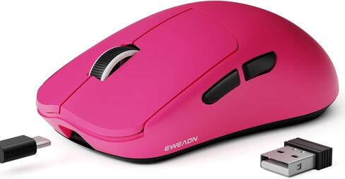 EWEADN X23 Pro Gaming Mouse, Tri-Mode 2.4G/USB-C/BT 5.4 Wireless Mouse, PAW3311 Sensor, 12000 DPI, 59g Lightweight, 1ms Response, Anti-Slip Grip Tape Included Computer Mouse for Laptop/PC/Mac-White in Kuwait
